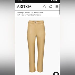 Aritzia Faux Leather Pant, Never Worn Size 2